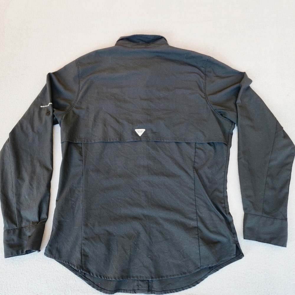Columbia PFG Womens Black Long Sleeve Fishing Shirt FL7278 Omni-Shade Medium - Picture 2 of 8
